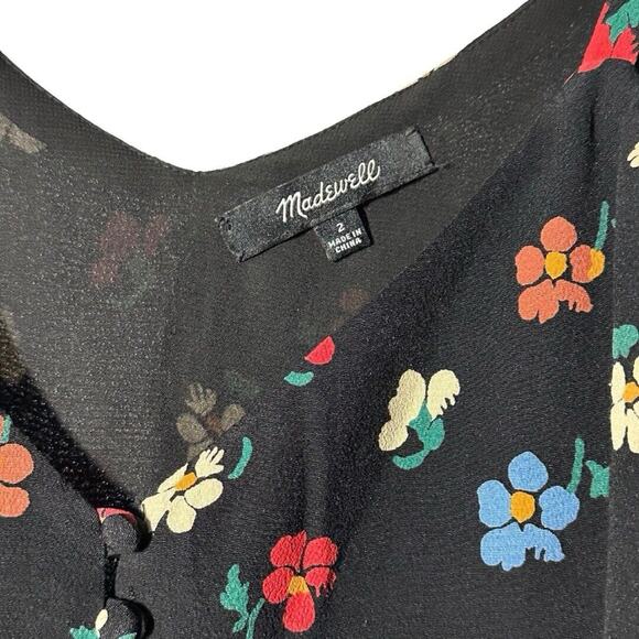 Madewell Button Down Pressed Flowers Strappy Cami Size 2 - Picture 5 of 9